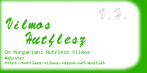 vilmos hutflesz business card